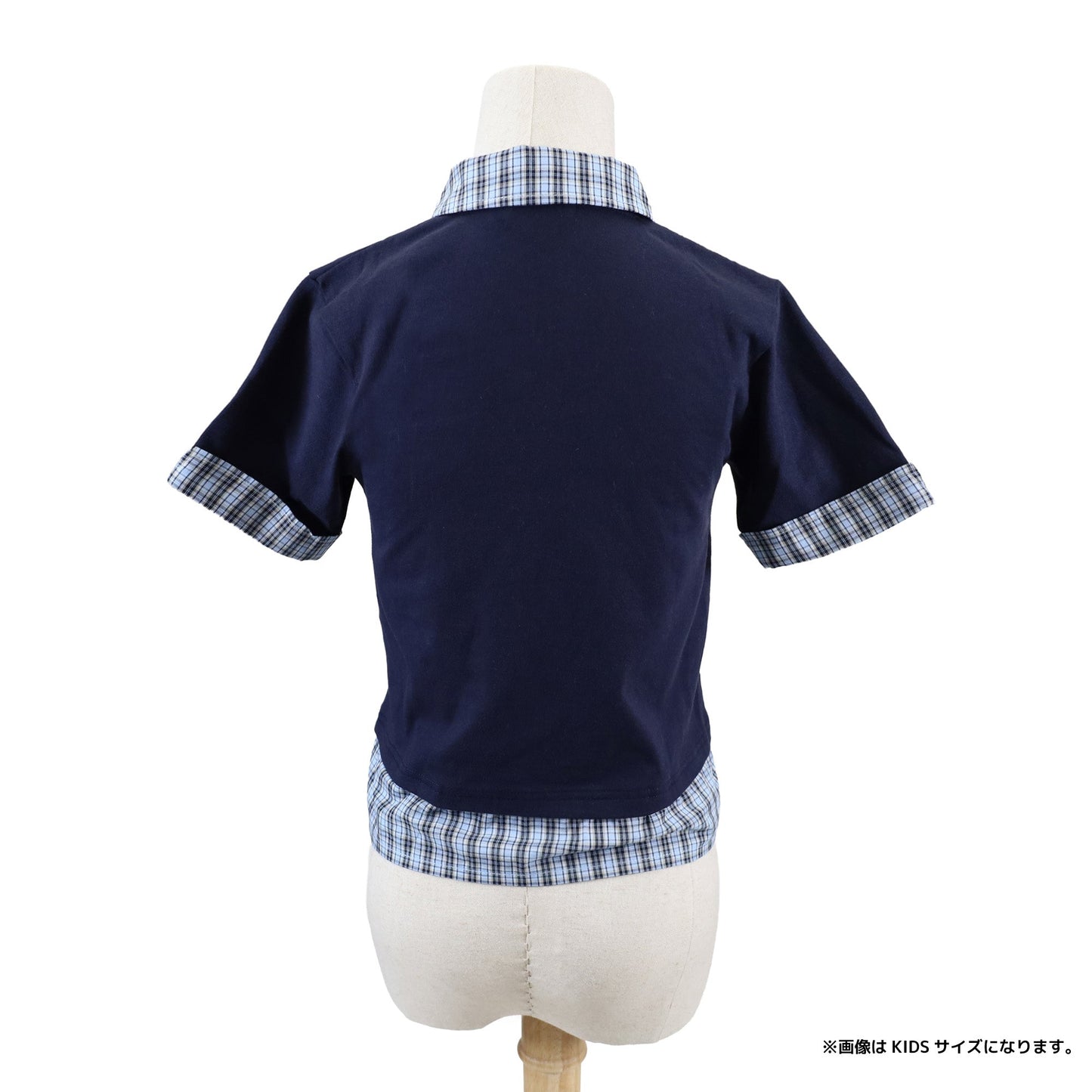 襟付きレイヤードＴシャツ