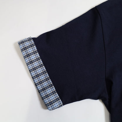 襟付きレイヤードＴシャツ